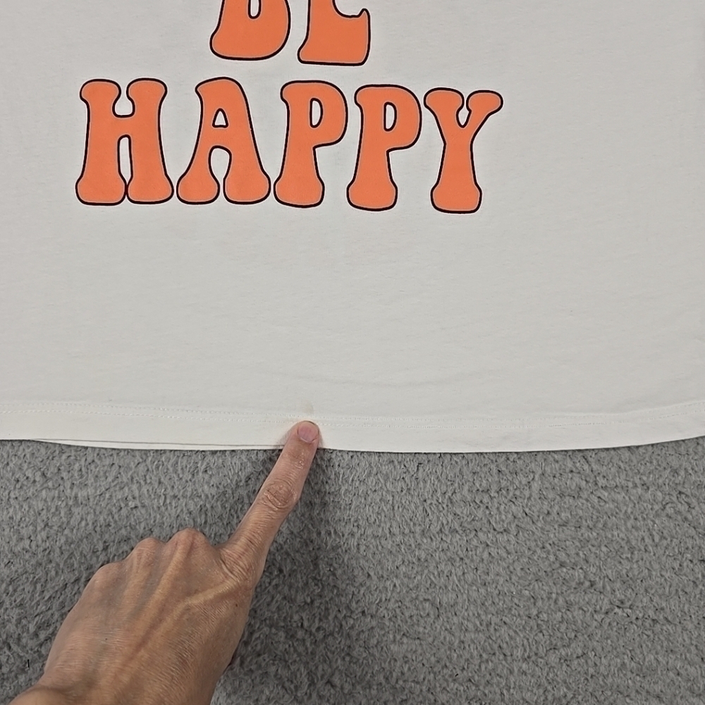 Women's Organic Generation Size M 100% Cotton T-shirt "don't worry, be happy " - Picture 6 of 7